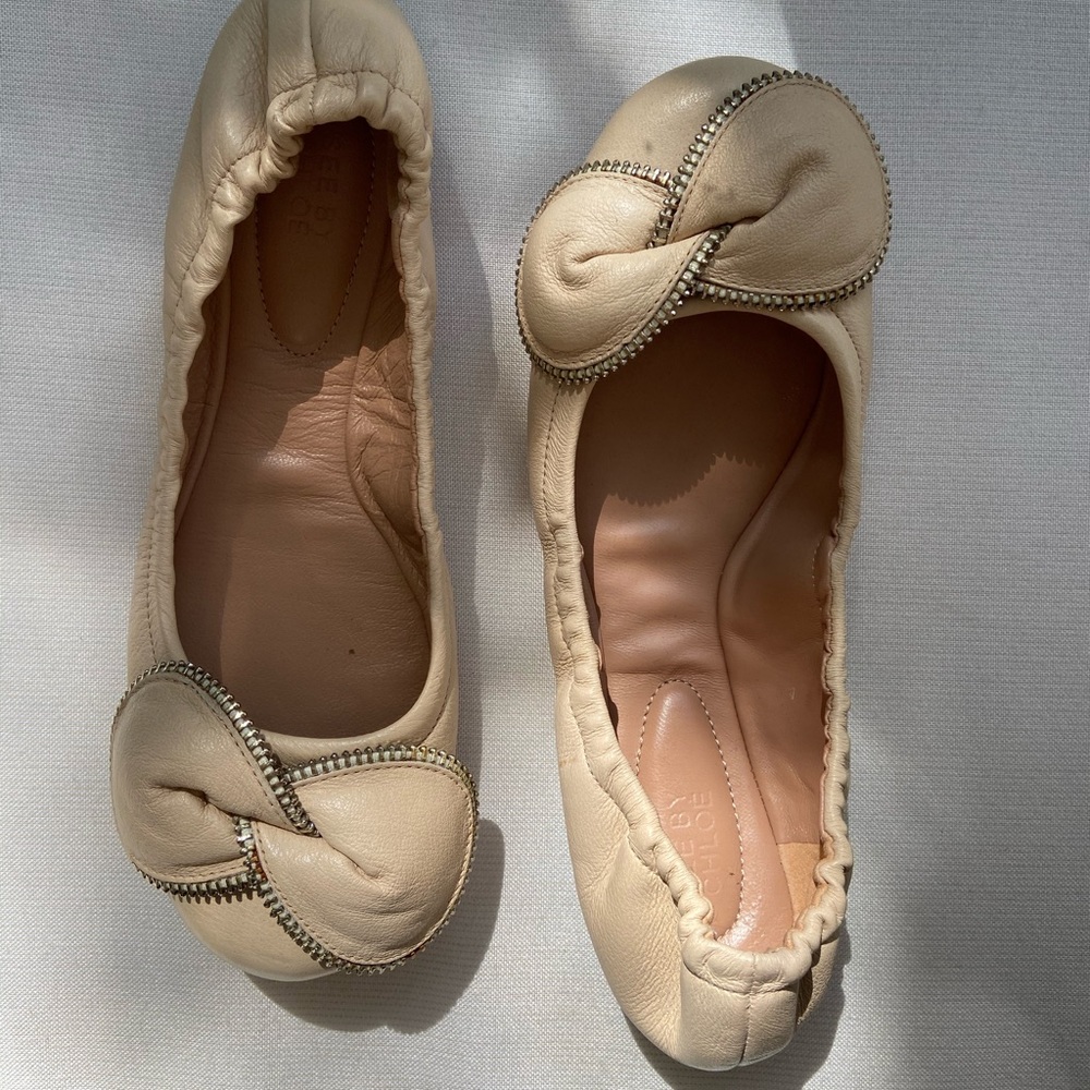 See By Chloe Leather Ballerinas